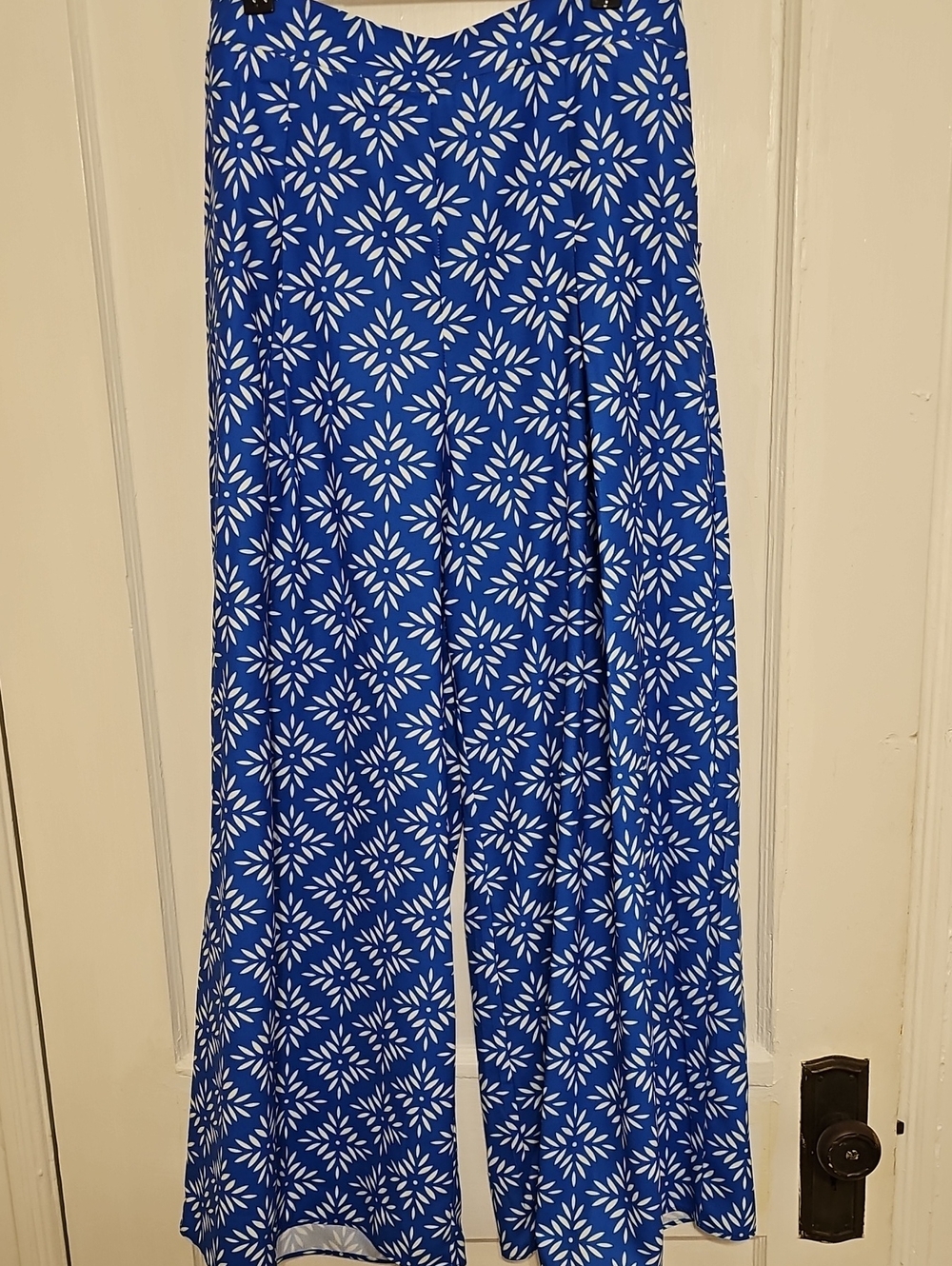 Flying Tomato Blue Floral Wide-Leg Pants